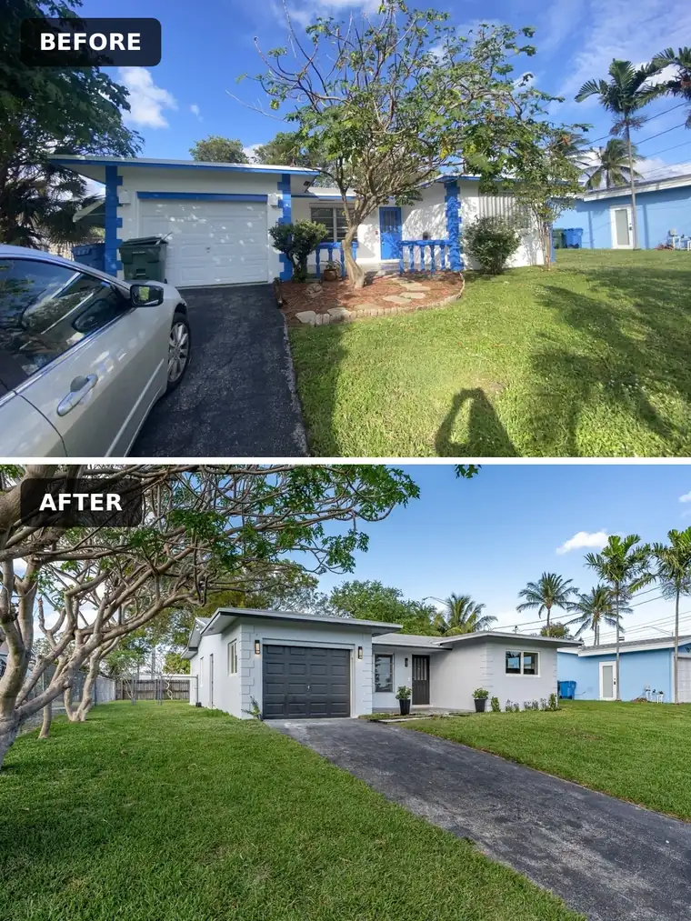 Before and after: exterior