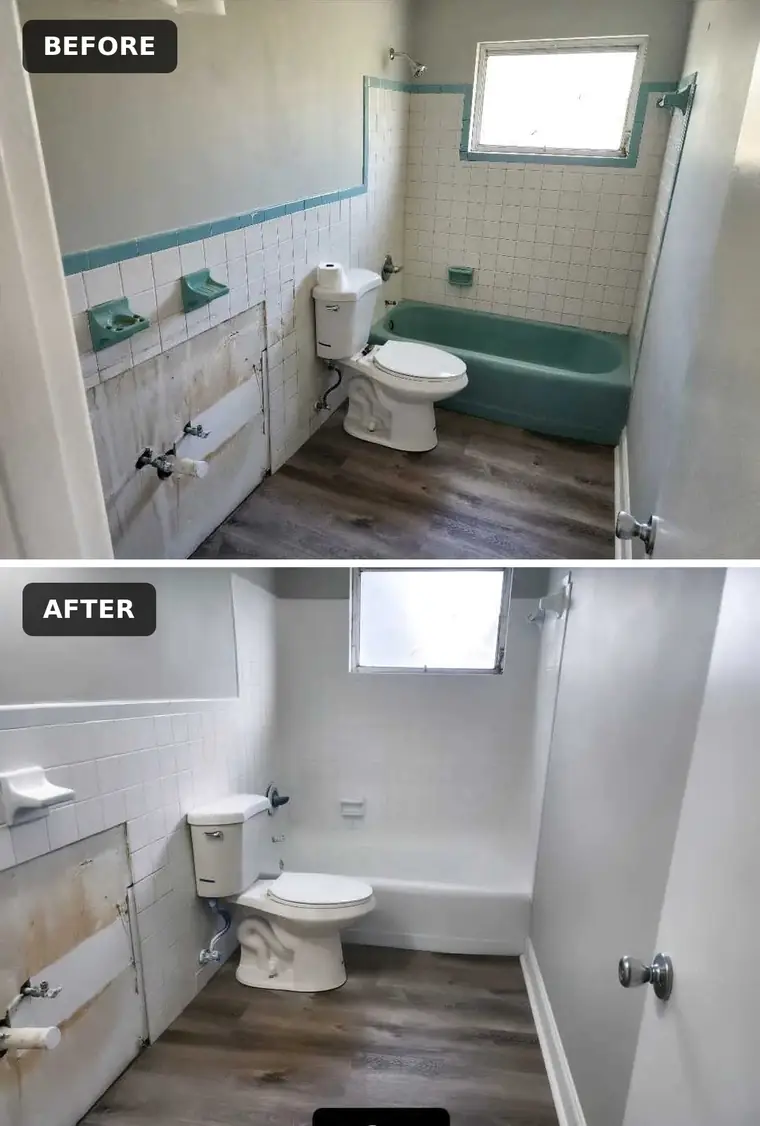 Before and after: tub & tile refinishing