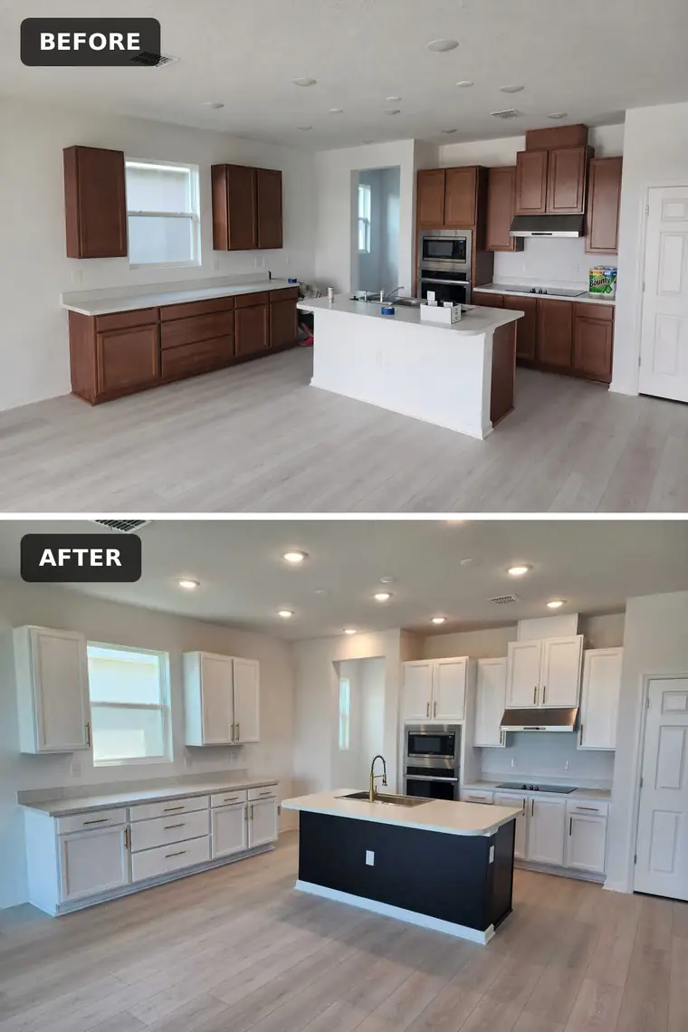 Before and after: cabinet refinishing
